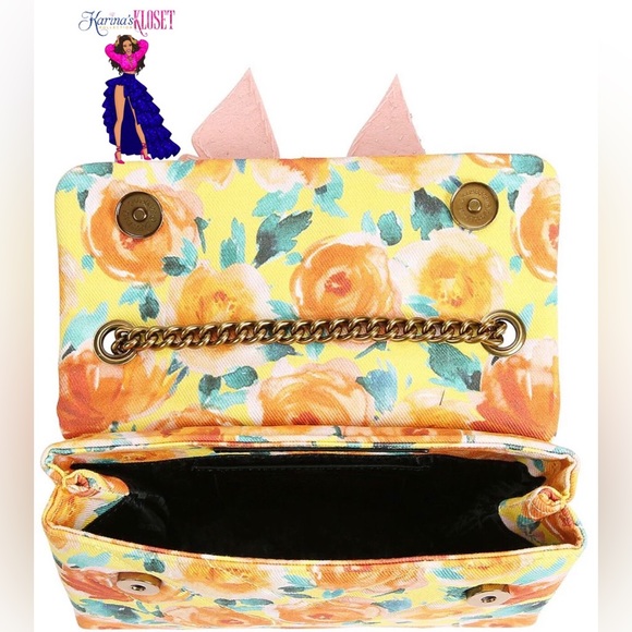 Kurt Geiger Kensington Orange Quilted & Pink Diamond Bow Crossbody🎀 Embellished - Picture 3 of 7